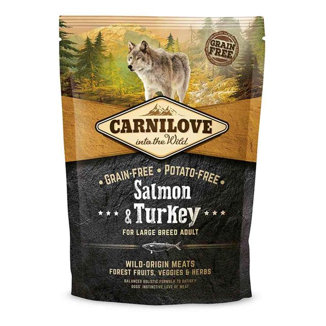 Carnilove Grain Free Adult Large Breed Salmon & Turkey Dry Dog Food, 1.5kg