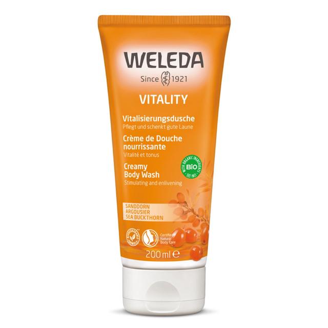 Weleda Sea Buckthorn Vitality Creamy Vegan Body Wash, 200ml