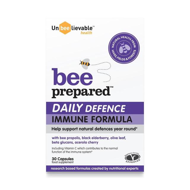 Unbeelievable Health Bee Prepared Daily Defence Immune Formula Capsules, 30 Per Pack