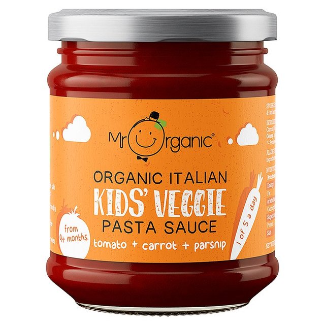 Mr Organic Kids Pasta Sauce Tomato, Carrot & Parsnip, 200g
