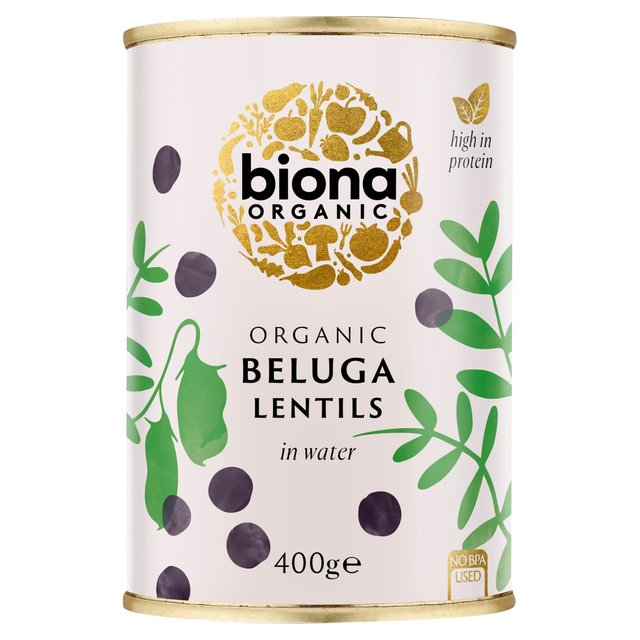 Biona Organic Black Beluga Lentils, 400g