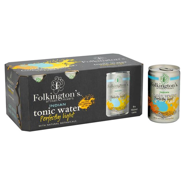 Folkington’s Indian Tonic Water Light, 8 x 150ml