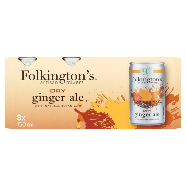 Folkington’s Dry Ginger Ale, 8 x 150ml