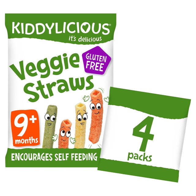 Kiddylicious Veggie Straws, 9 Mths+ Multipack, 4 x 12g