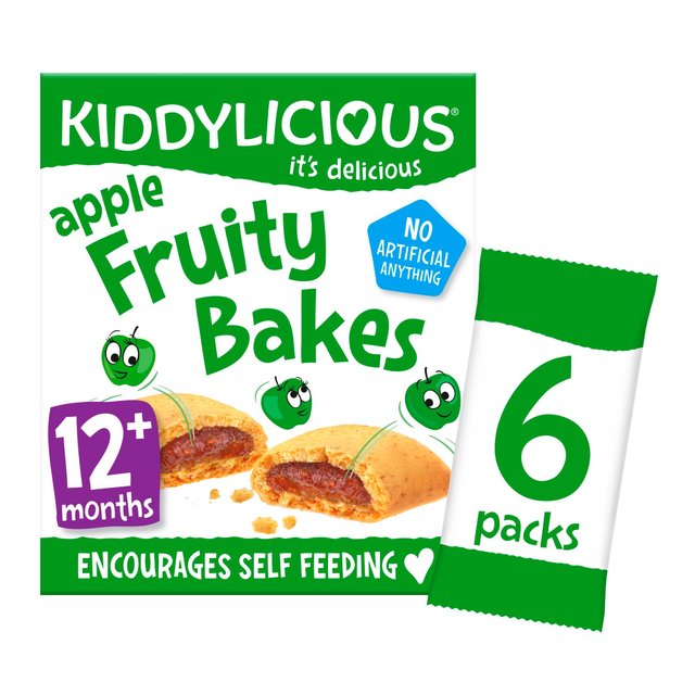 Kiddylicious Apple Fruity Bakes, 12 Months+ Multipack, 6 x 22g