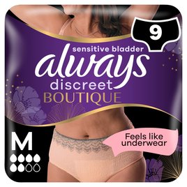 Always Discreet Boutique Incontinence Underwear, Peach - Large