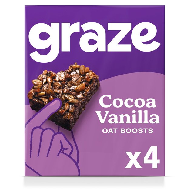 Graze Protein Cocoa Vanilla Snack Bars, 4 Per Pack