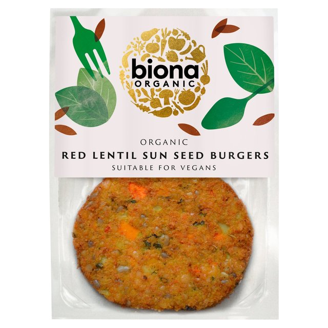 Biona Organic Red Lentil Sun Seed Burgers, 160g