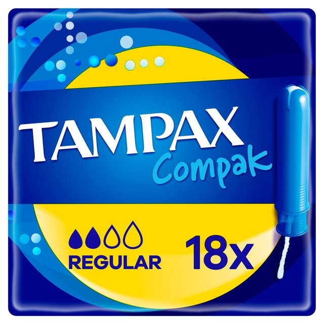 Tampax Compak Regular Tampons, 18 per Pack