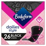 Bodyform Dailies Black Normal Panty Liners