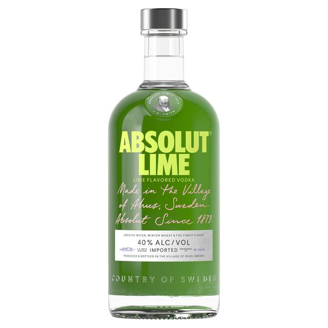 Absolut Lime Flavoured Swedish Vodka, 70cl