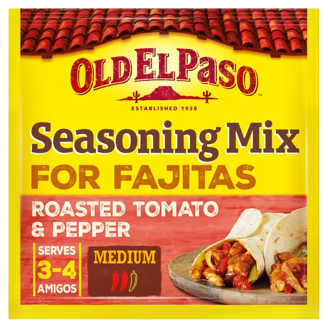Old El Paso Roasted Tomato & Peppers Fajita Seasoning Mix, 30g