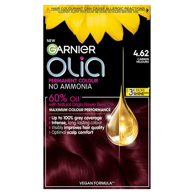 Garnier Olia 4.62 Dark Garnet Red Permanent Hair Dye