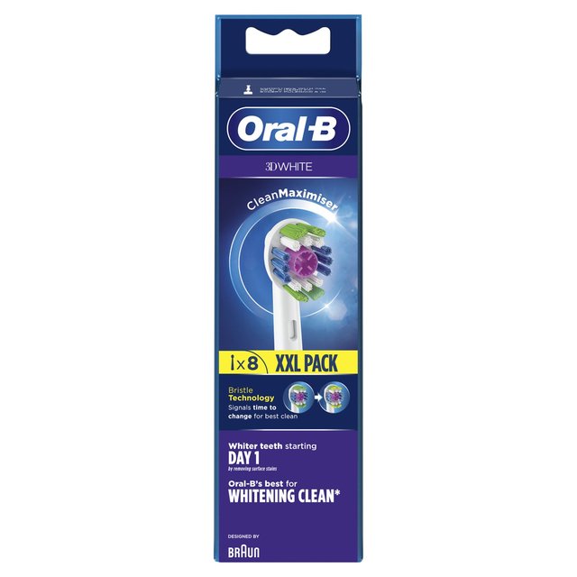 Oral-B 3DWhite Toothbrush Heads, 8 Per Pack