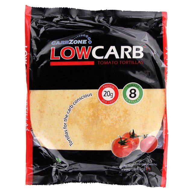Carbzone LowCarb Tomato Tortillas Pack of 8, 8 x 40g