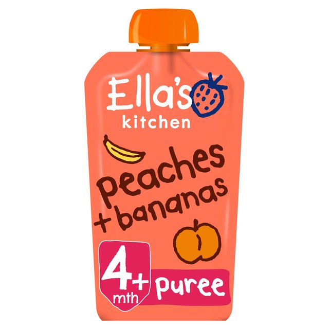 Ella’s Kitchen Peaches and Bananas Baby Food Pouch 4+ Months, 120g