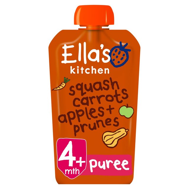 Ella’s Kitchen Squash, Carrots, Apples + Prunes Baby Food Pouch 4+ Months, 120g