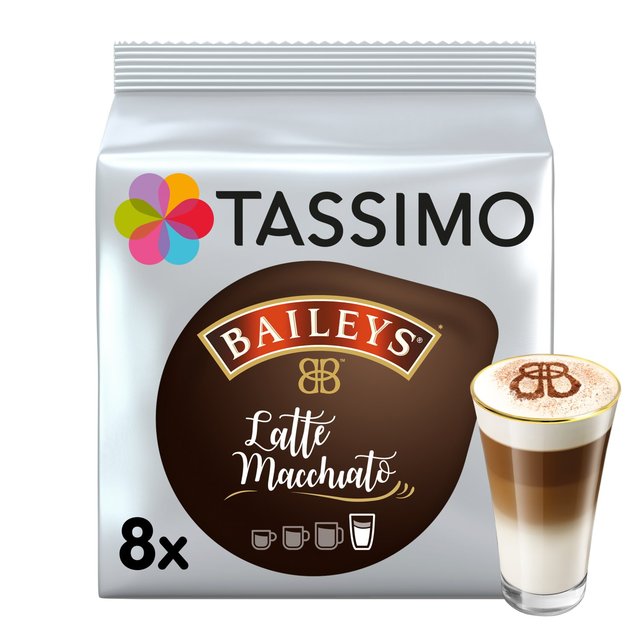 Tassimo Baileys Latte Macchiato Coffee Pods, 8 Per Pack