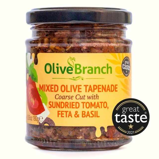 Olive Branch Olive Tapenade With Sundried Tomato, Feta & Greek Basil, 180g