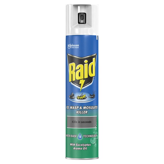 Raid Fly Wasp & Mosquito Killer With Eucalyptus Aroma Oil, 300ml
