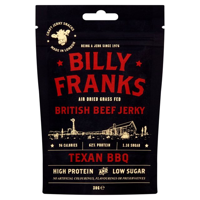 Billy Franks Texan BBQ Beef Jerky, 30g