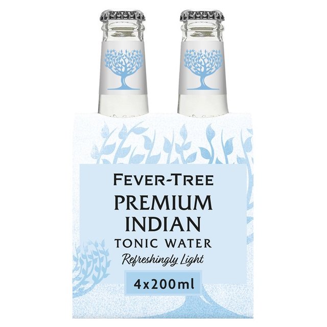 Fever-Tree Refreshingly Light Tonic Water, 4 x 200ml
