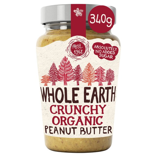 Whole Earth Organic Crunchy Peanut Butter, 340g