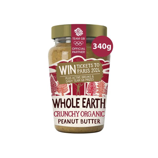Whole Earth Organic Crunchy Peanut Butter, 340g
