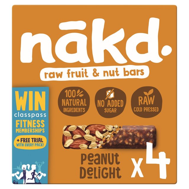 Nakd Peanut Delight Fruit & Nut Bars, 4 x 35g
