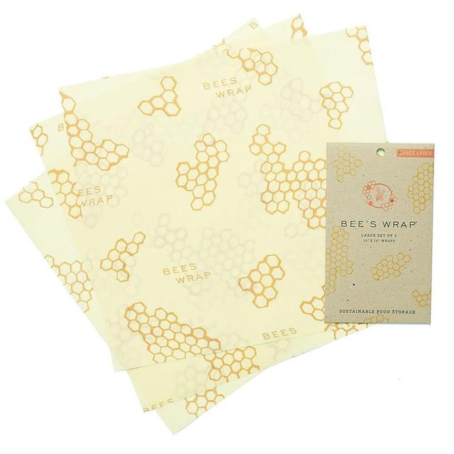Bee’s Wrap Reusable Food Wraps, Large, 3 per Pack