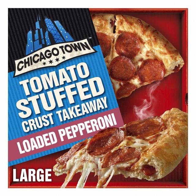 Chicago Town Takeaway Stuffed Crust Pepperoni Large Pizza, 645g