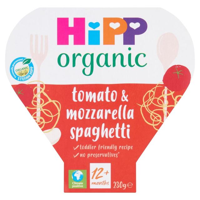 HiPP Organic Tomato & Mozzarella Spaghetti Toddler Tray Meal 1-3 Years, 230g