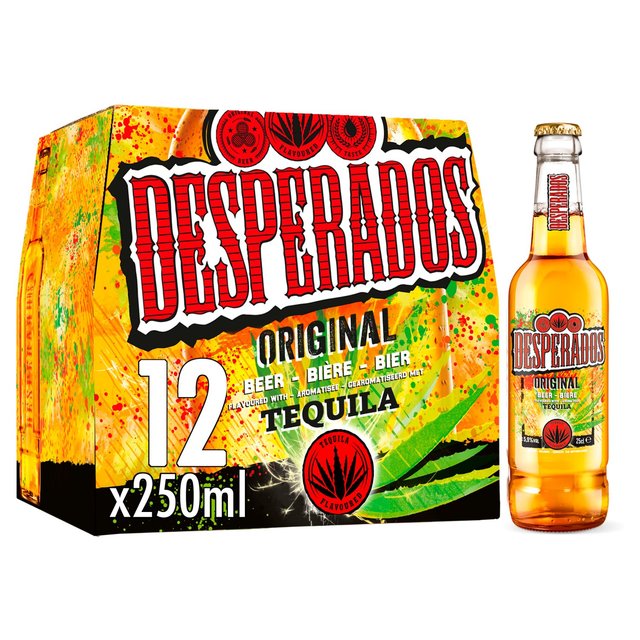 Desperados Tequila Lager Beer Bottles, 12 x 250ml