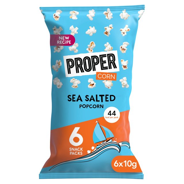 Propercorn Lightly Sea Salted Multipack, 6 x 10g