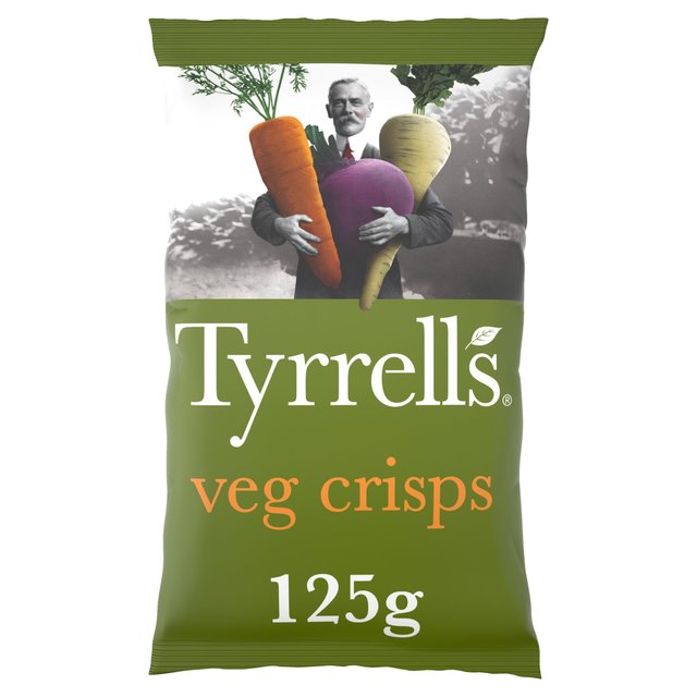 Tyrrells Parsnip, Beetroot & Carrot Veg Crisps With Sea Salt, 125g