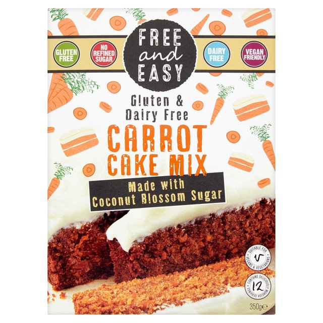 Free & Easy Free From Gluten Dairy Yeast Free Carrot Cake Mix, 350g