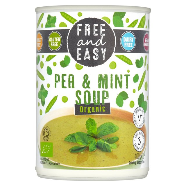 Free & Easy Free From Dairy Free Organic Pea & Mint Soup, 400g
