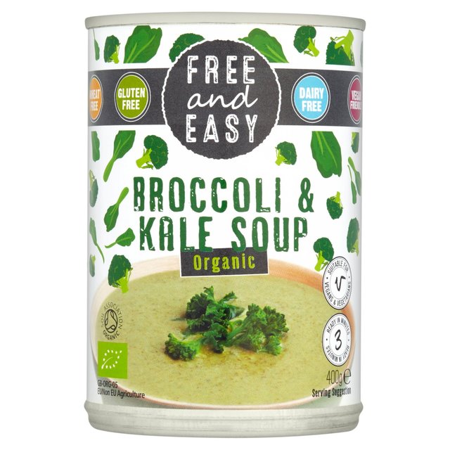 Free & Easy Free From Dairy Free Organic Broccoli & Kale Soup, 400g