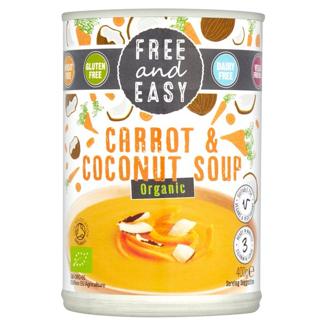 Free & Easy Free From Dairy Free Organic Carrot & Coconut Soup, 400g