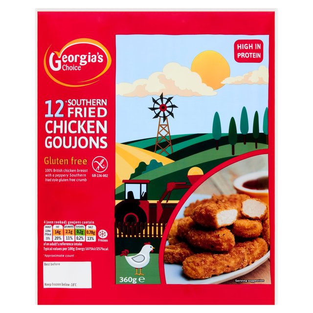 Ocado Georgias Choice Gluten Free Southern Fried Chicken Goujons, 360g