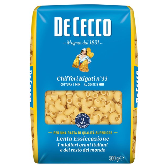 De Cecco Pasta Chifferi Rigati, 500g