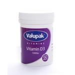 Valupak Vitamins Vitamin D3 Tablets 1000iu 