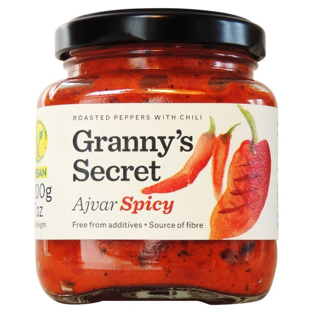 Granny’s Secret Ajvar Hot Roasted Red Pepper Spread, 200g