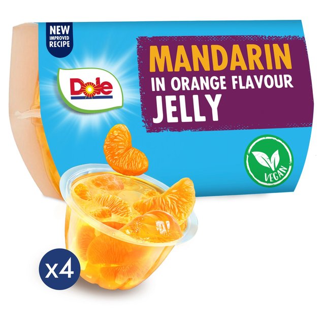 Dole 4x113g Fruit & Jelly Mandarins With Vitamin C, 4 x 123g