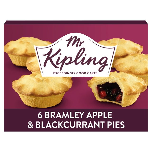 Mr Kipling Apple & Blackcurrant Pies, 6 Per Pack
