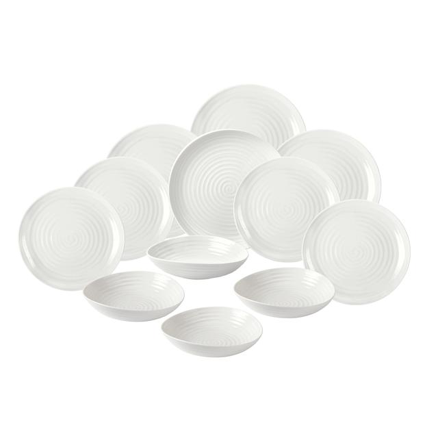 Sophie Conran White Porcelain Coupe Dinner Set, 12 Per Pack