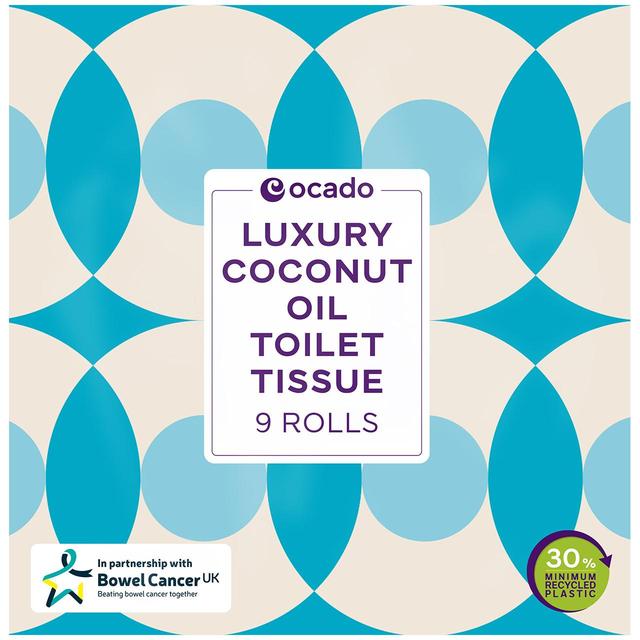 Ocado Luxury Coconut Oil Toilet Tissue, 9 per Pack