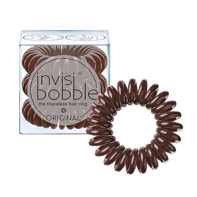 Invisibobble Original Pretzel Brown Hair Ties, 3 Per Pack