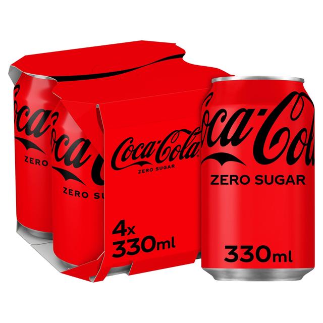 Coca-Cola Zero Sugar, 4 x 330ml