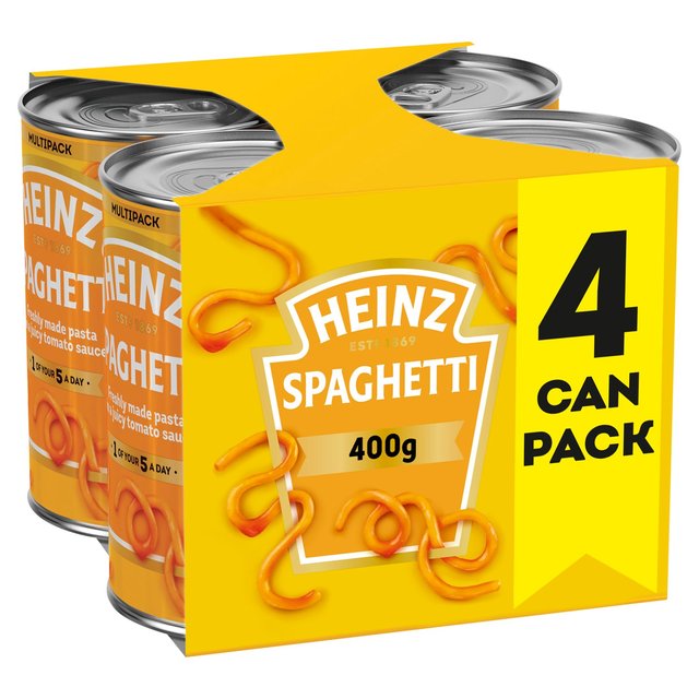 Heinz Spaghetti In Tomato Sauce, 4 x 400g